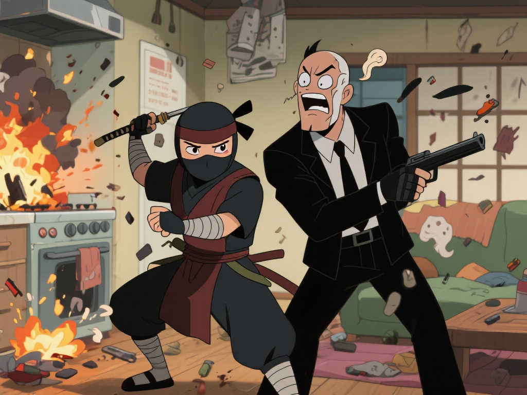 爆笑奇葩组合！《忍者与杀手的同居日常》动画揭晓