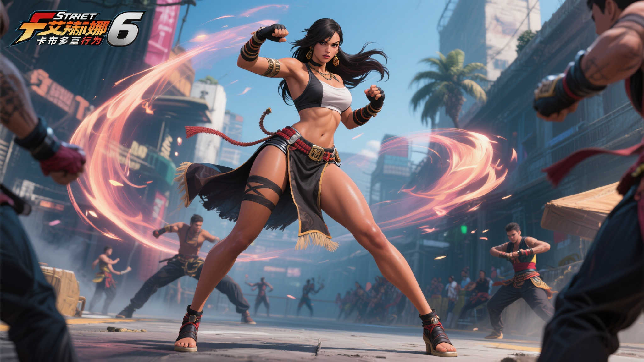 《街头霸王6》艾琳娜首秀动画曝光！活力黑皮美腿吸睛